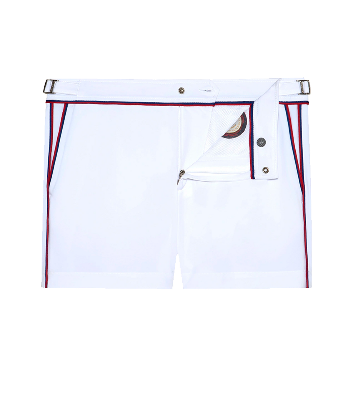 Saline Maree GB White Navy Red | Swim Shorts | Barthelemy Resortwear