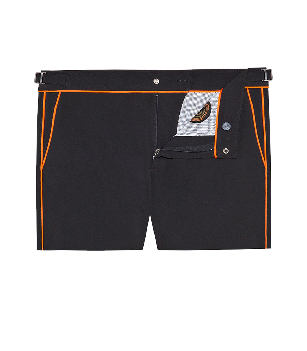 Saline Maree GB Black Orange | Swim Shorts | Barthelemy Resortwear