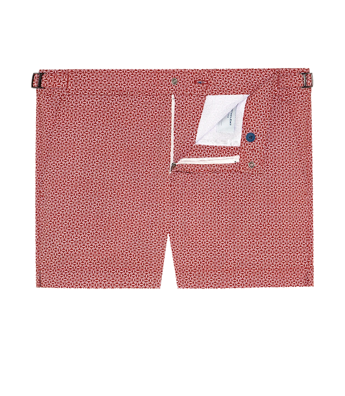 Saline Maree Jumeirah Dark Orange White | Swim Shorts | Barthelemy Resortwear