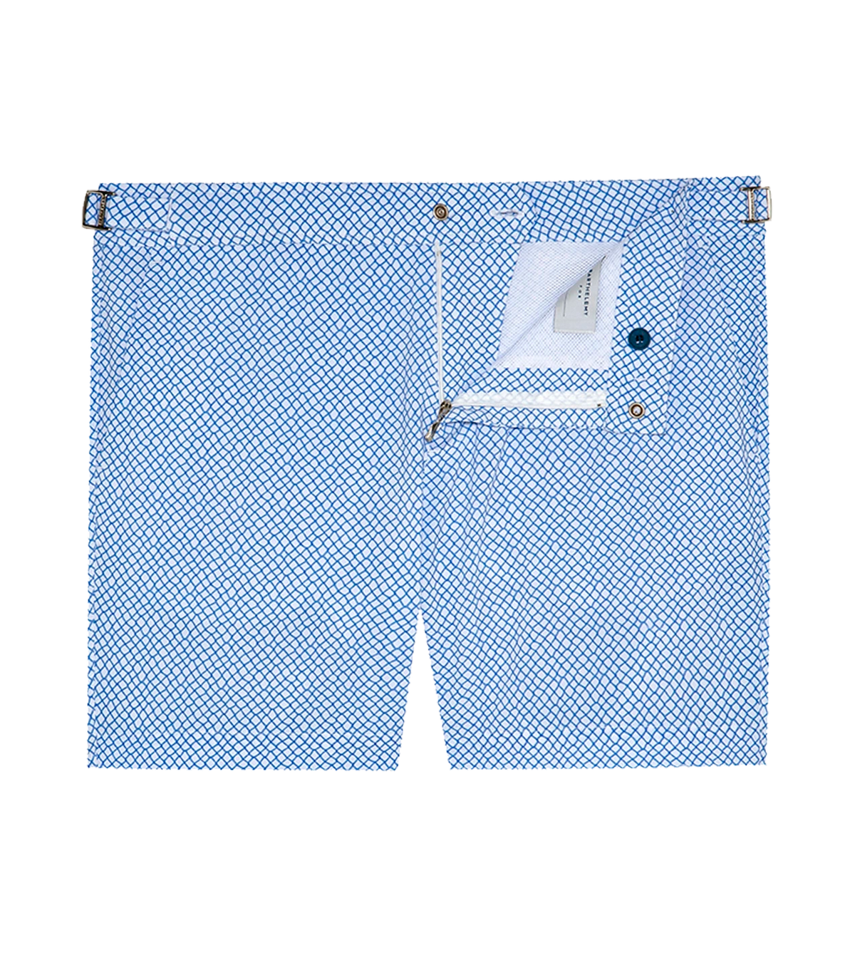 Saline Sport Pêche White Blue | Swim Shorts | Barthelemy Resortwear
