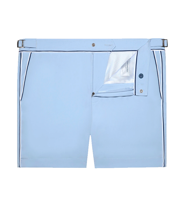 Saline Sillage Light Blue Navy | Swim Shorts | Barthelemy Resortwear