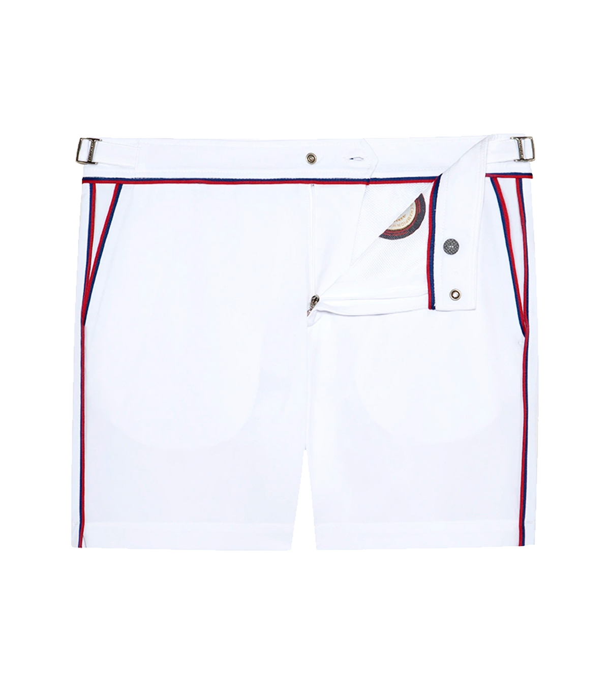Saline Sport GB White Navy Red | Swim Shorts | Barthelemy Resortwear