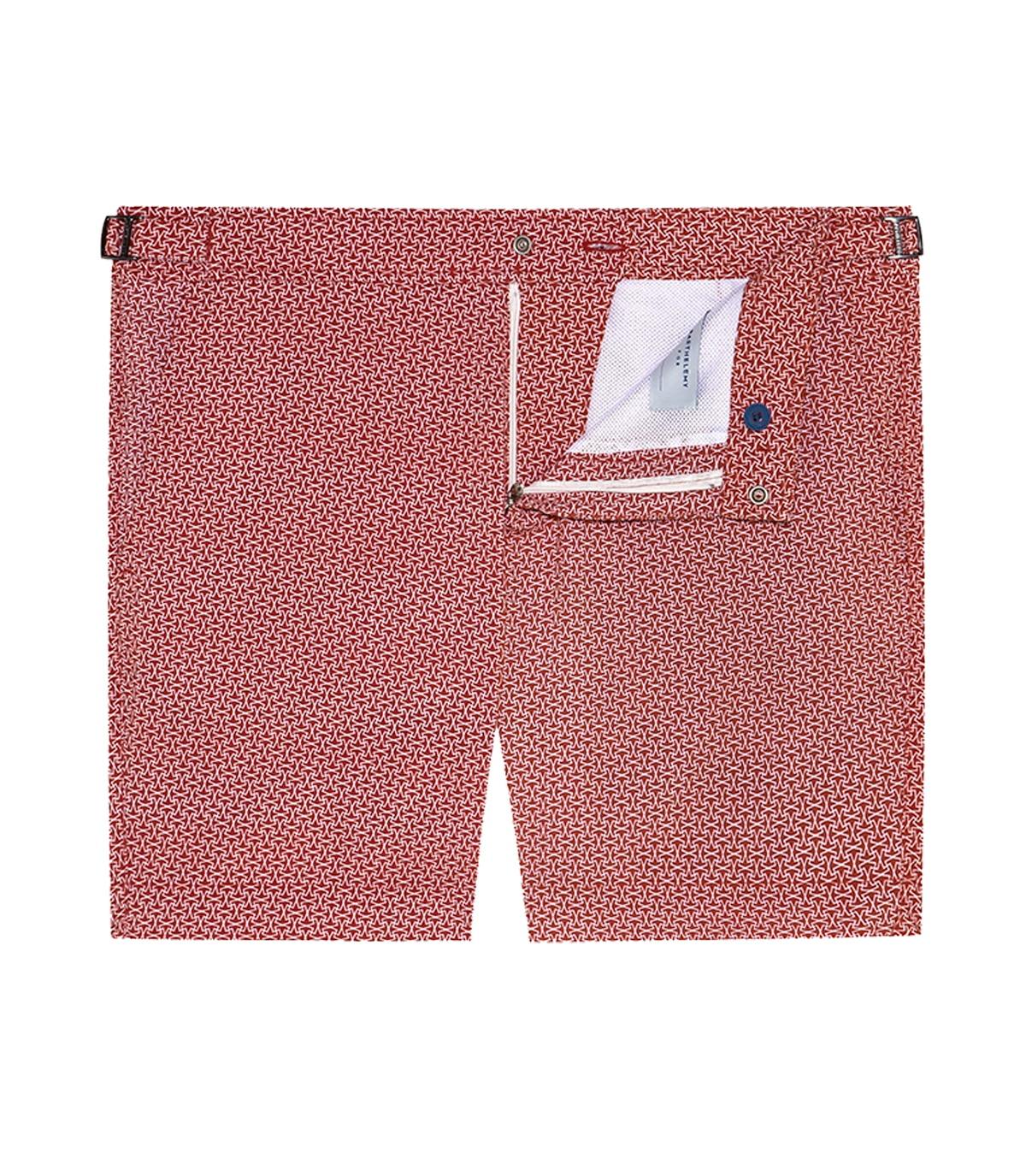 Saline Sport Jumeirah Dark Orange White | Swim Shorts | Barthelemy Resortwear