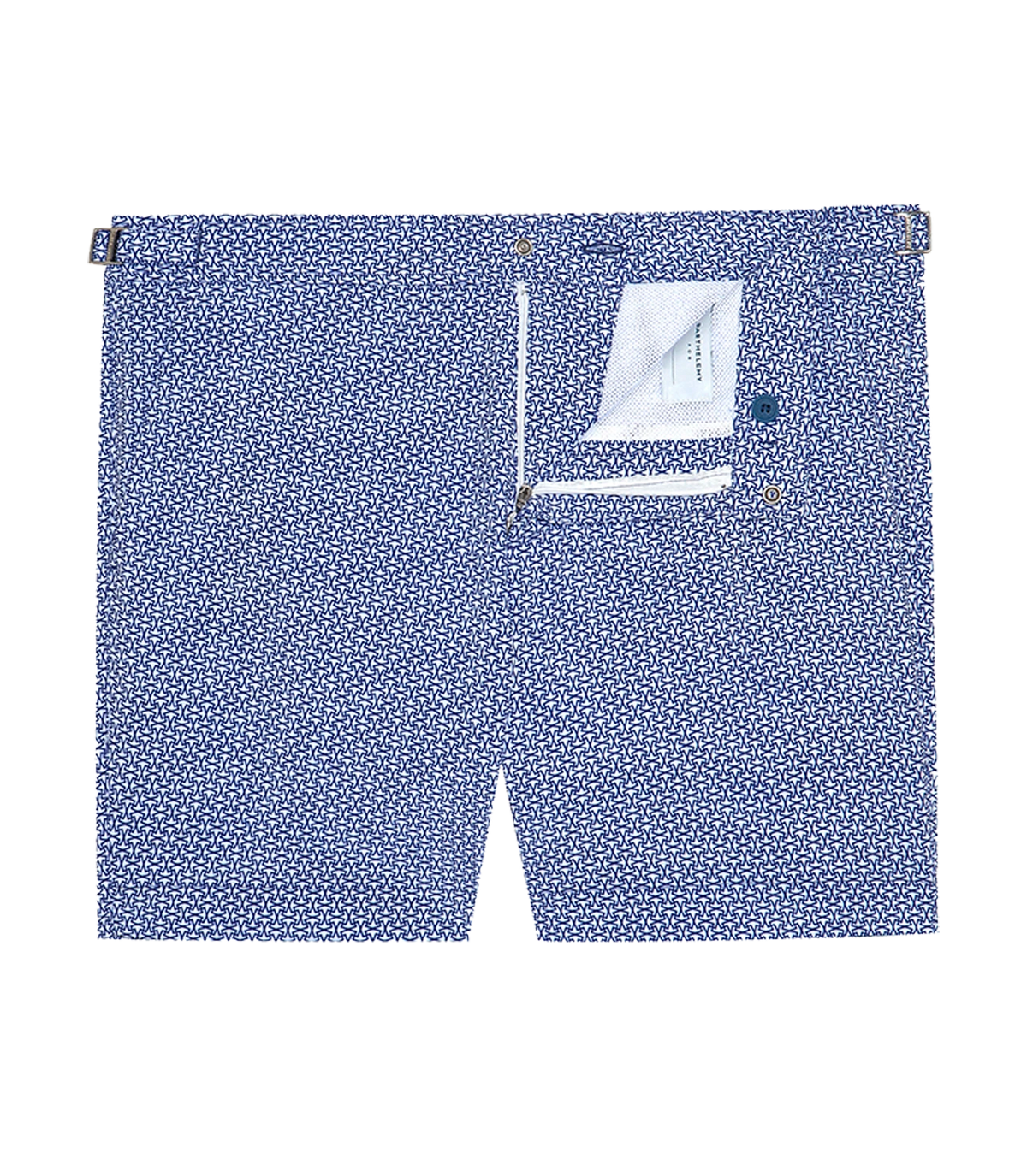 Saline Sport Jumeirah White Blue | Swim Shorts | Barthelemy Resortwear