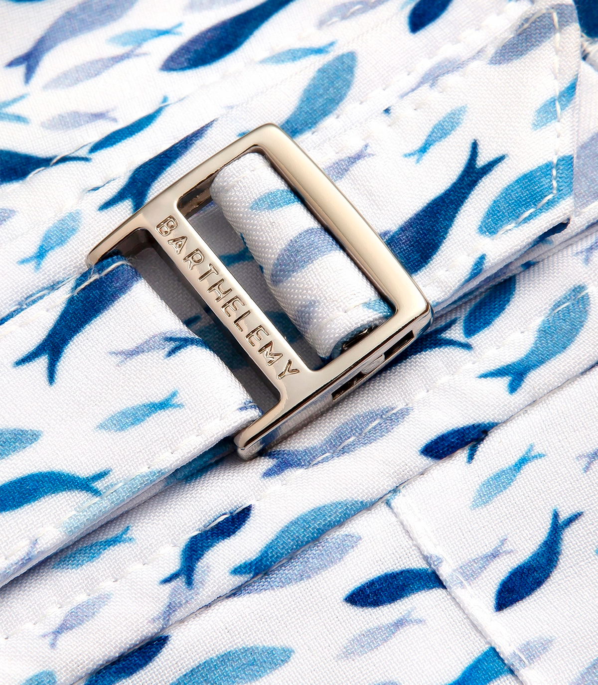 Saline Sport Océan White Blue | Swim Shorts | Barthelemy Resortwear