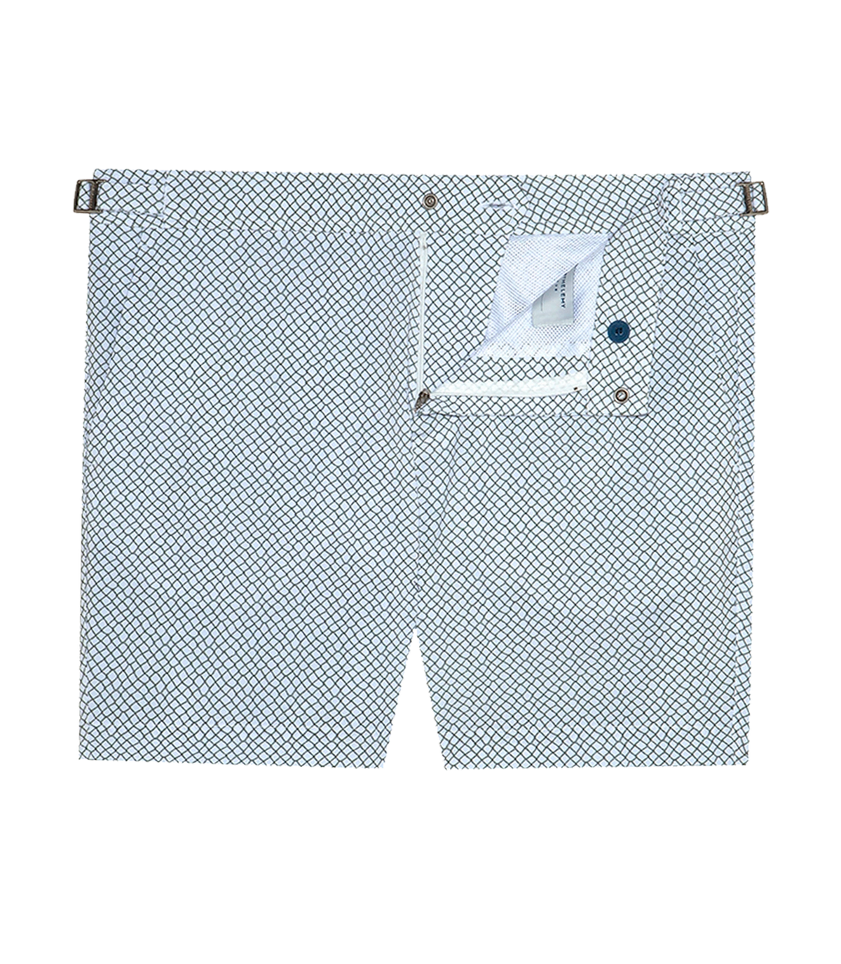 Saline Sport Pêche White Green | Swim Shorts | Barthelemy Resortwear