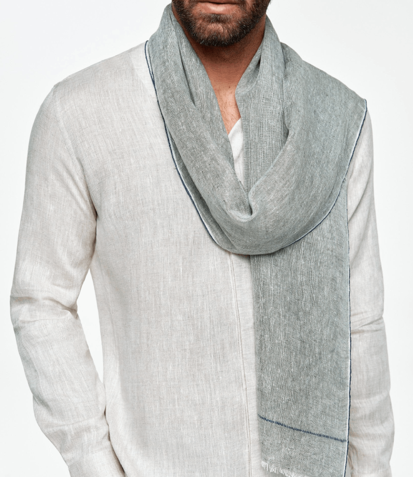 Brise Linen Scarf Light Green - Barthelemy
