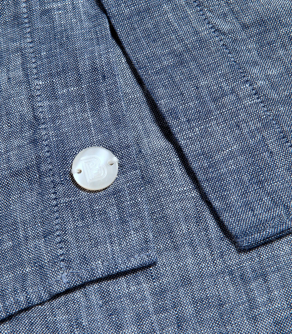 Solstice Linen Shirt Indigo Blue - Barthelemy