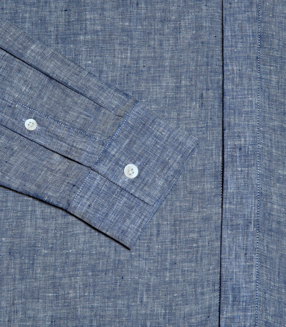 Solstice Linen Shirt Indigo Blue - Barthelemy
