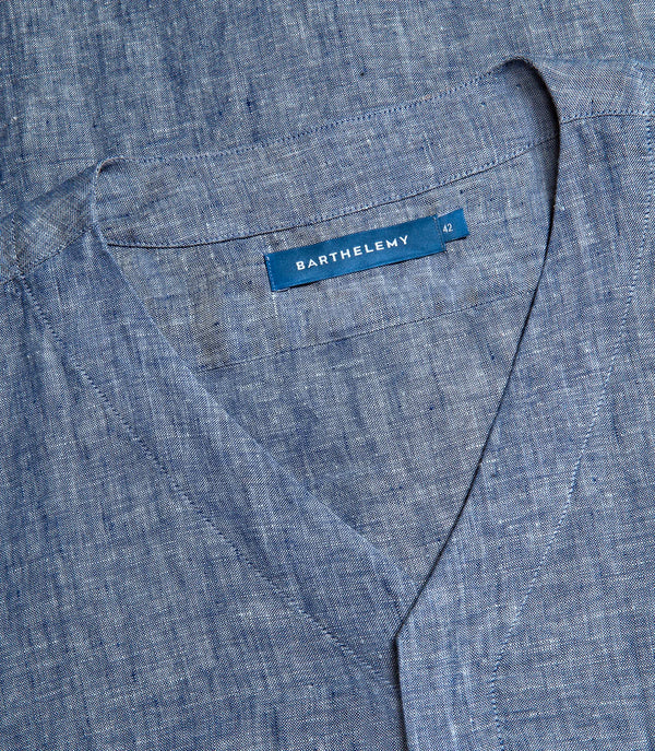 Solstice Linen Shirt Indigo Blue - Barthelemy