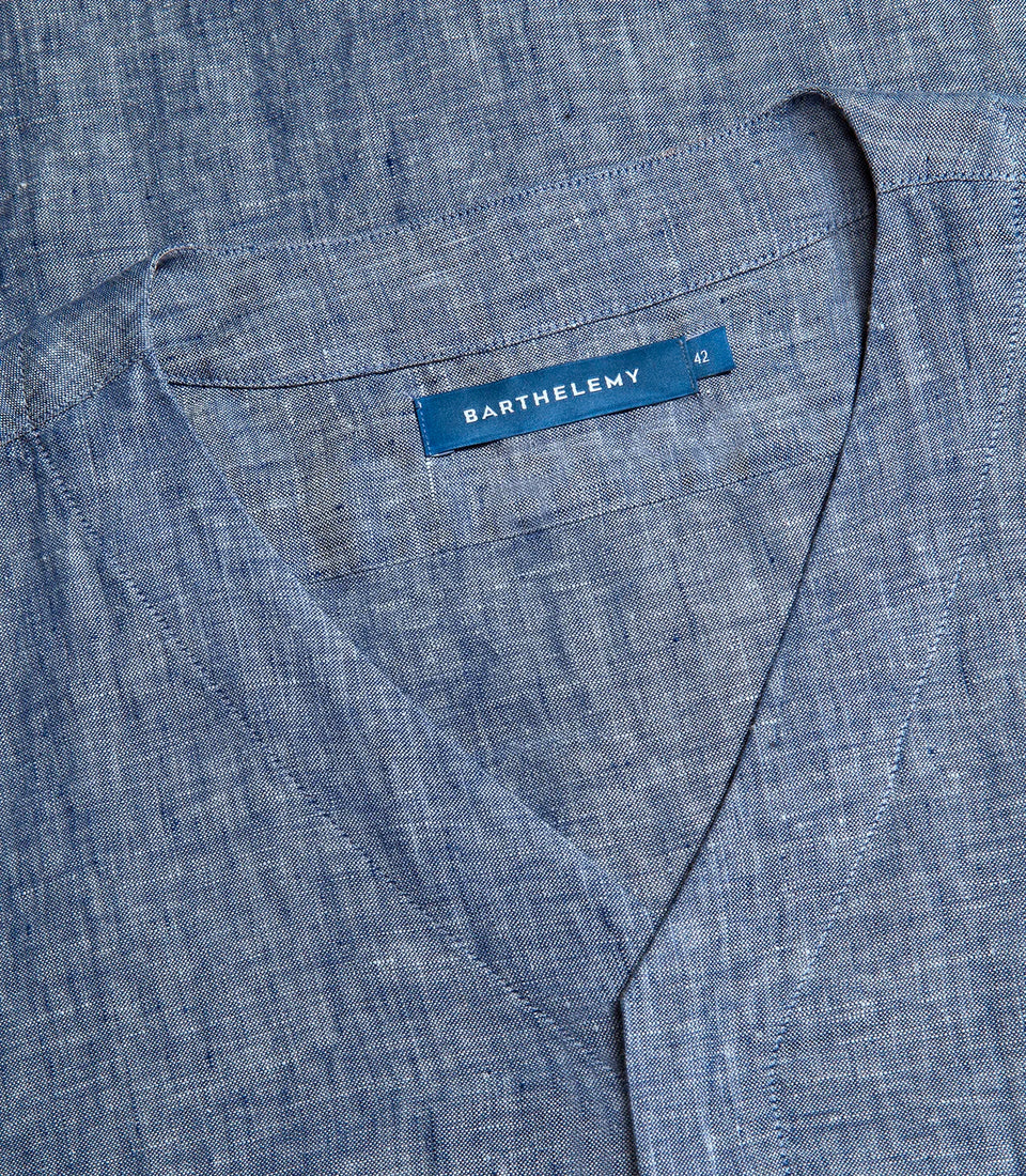 Solstice Linen Shirt Indigo Blue - Barthelemy