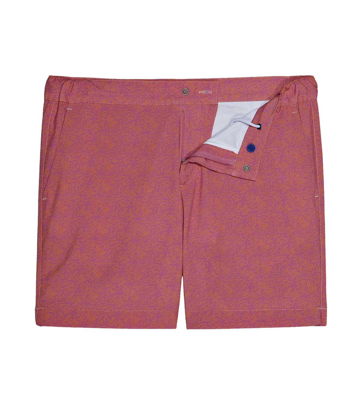 Gustavia Cactus Orange Pink | Swim Shorts | Barthelemy Resortwear