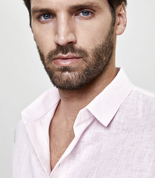Tailored Linen Shirt Candy Pink - Barthelemy