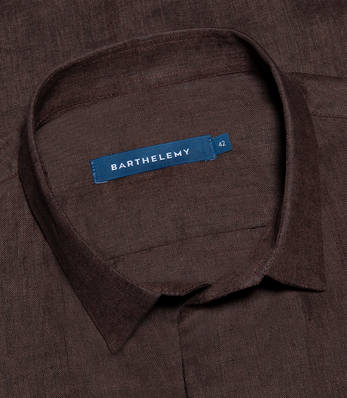 Tailored Linen Shirt Coffee - Barthelemy