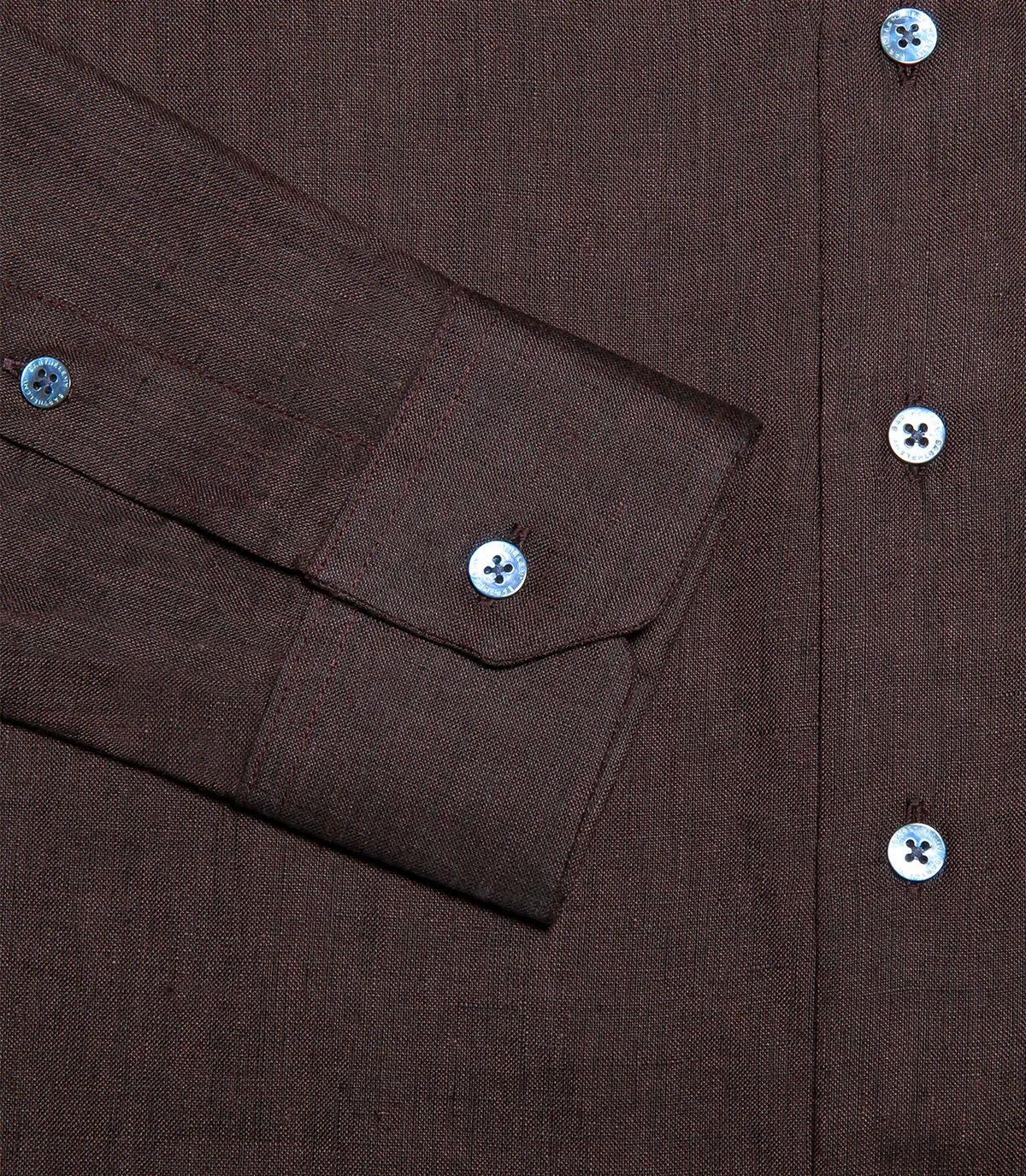 Tailored Linen Shirt Coffee - Barthelemy