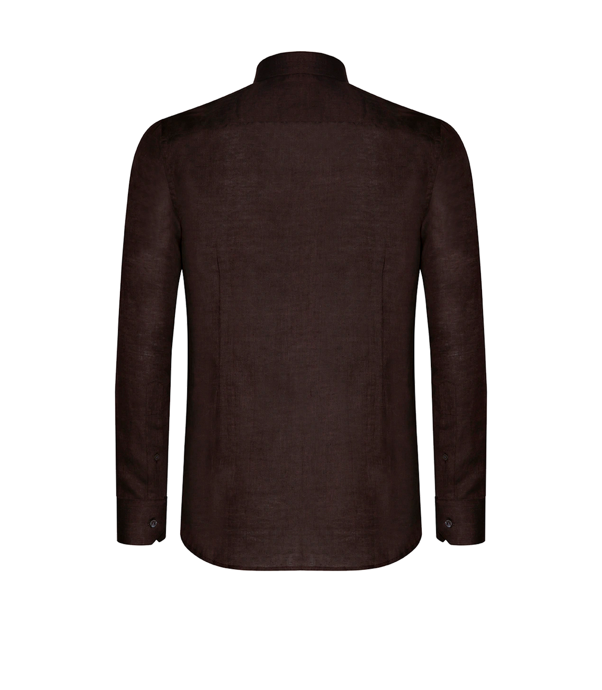 Tailored Linen Shirt Coffee - Barthelemy