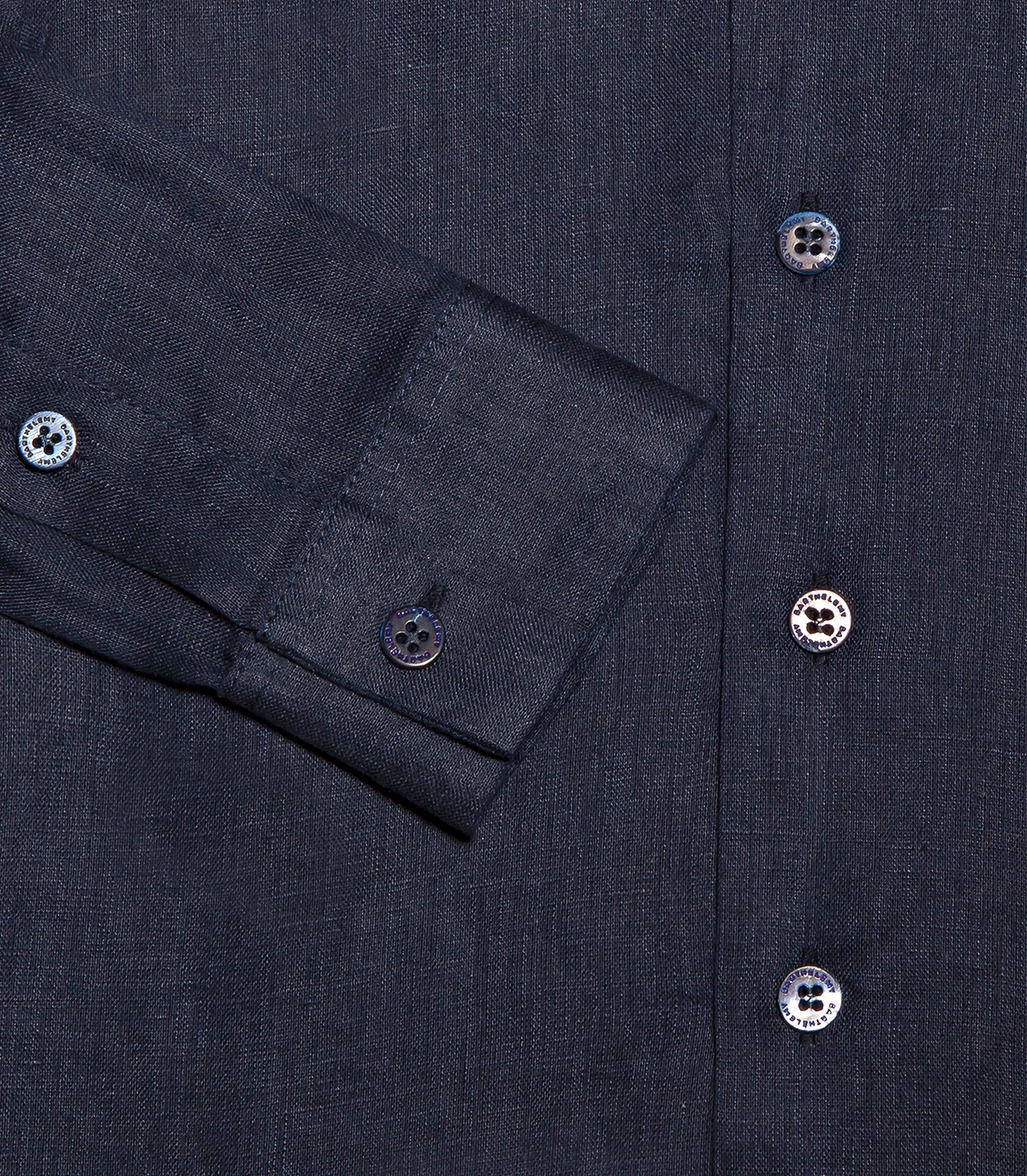 Linen Shirt Tailored Kids Navy - Barthelemy