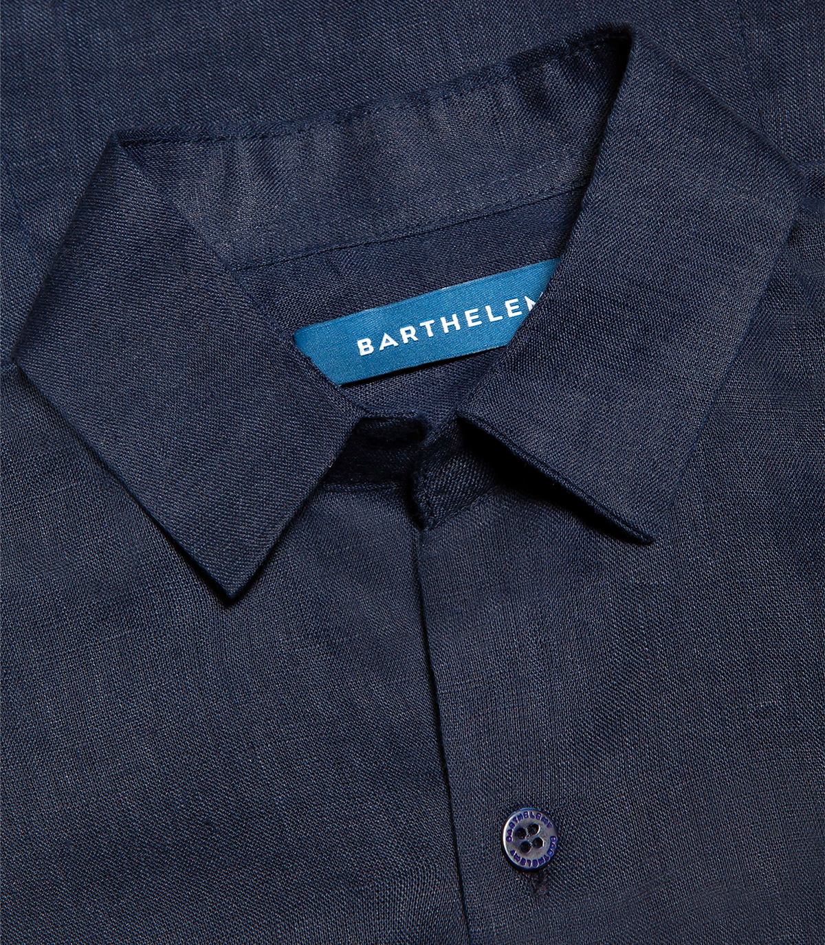 Linen Shirt Tailored Kids Navy - Barthelemy