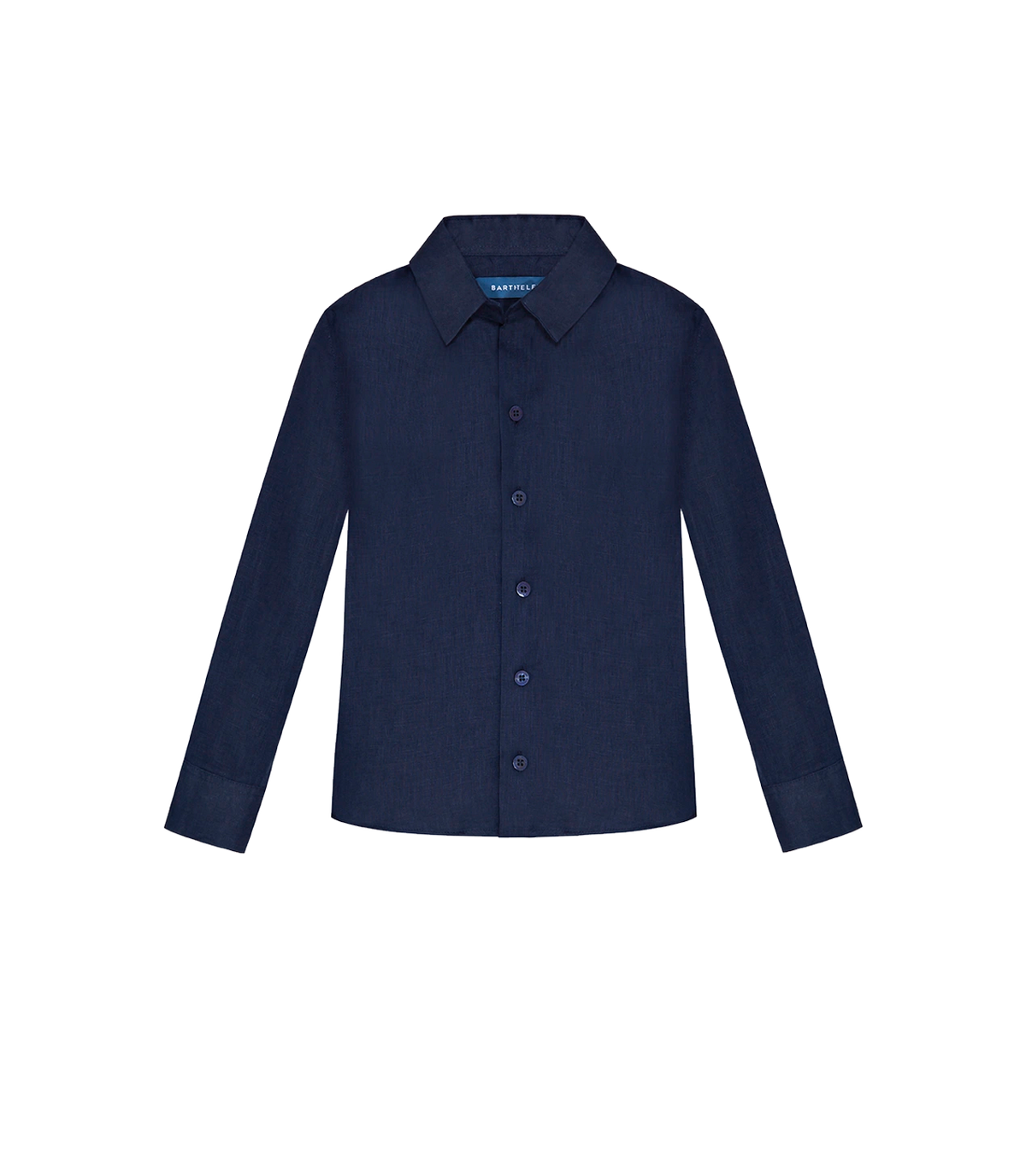 Linen Shirt Tailored Kids Navy - Barthelemy