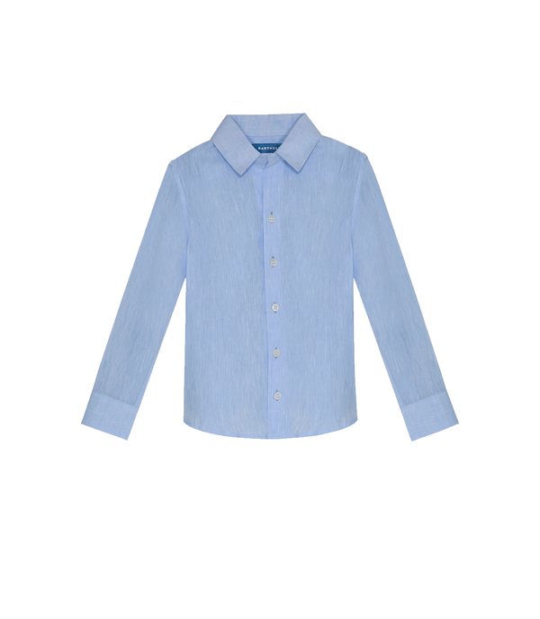 Linen Shirt Tailored Kids Soft Blue