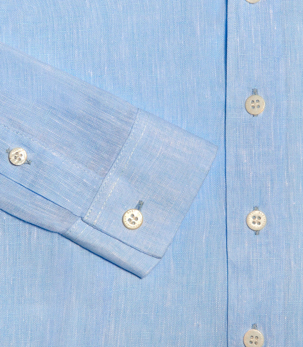 Linen Shirt Tailored Kids Soft Blue