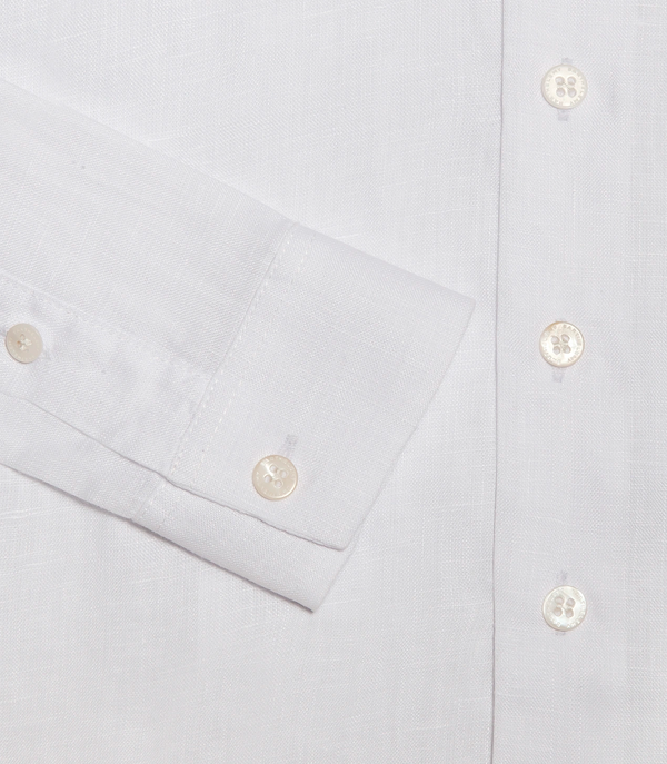 Linen Shirt Tailored Kids White