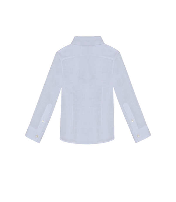 Linen Shirt Tailored Kids White