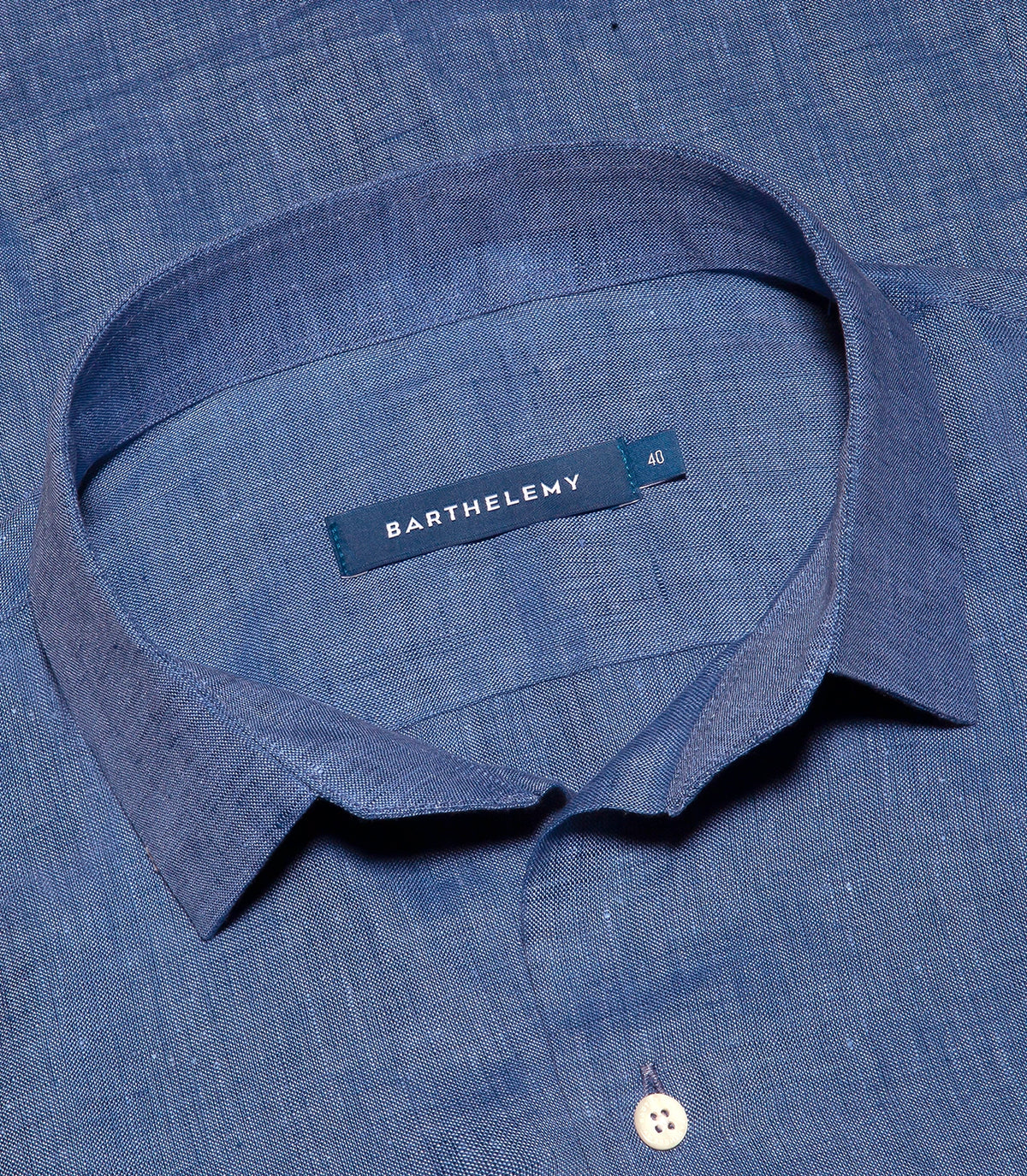 Tailored Linen Shirt Marine Blue | Linen Shirt | Barthelemy Resortwear
