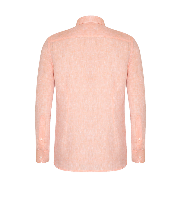 Tailored Linen Shirt Salmon - Barthelemy
