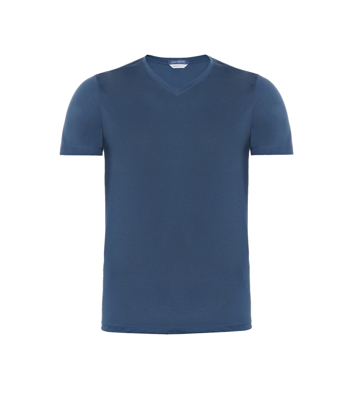 VNeck T-Shirt Pima Blue - Barthelemy