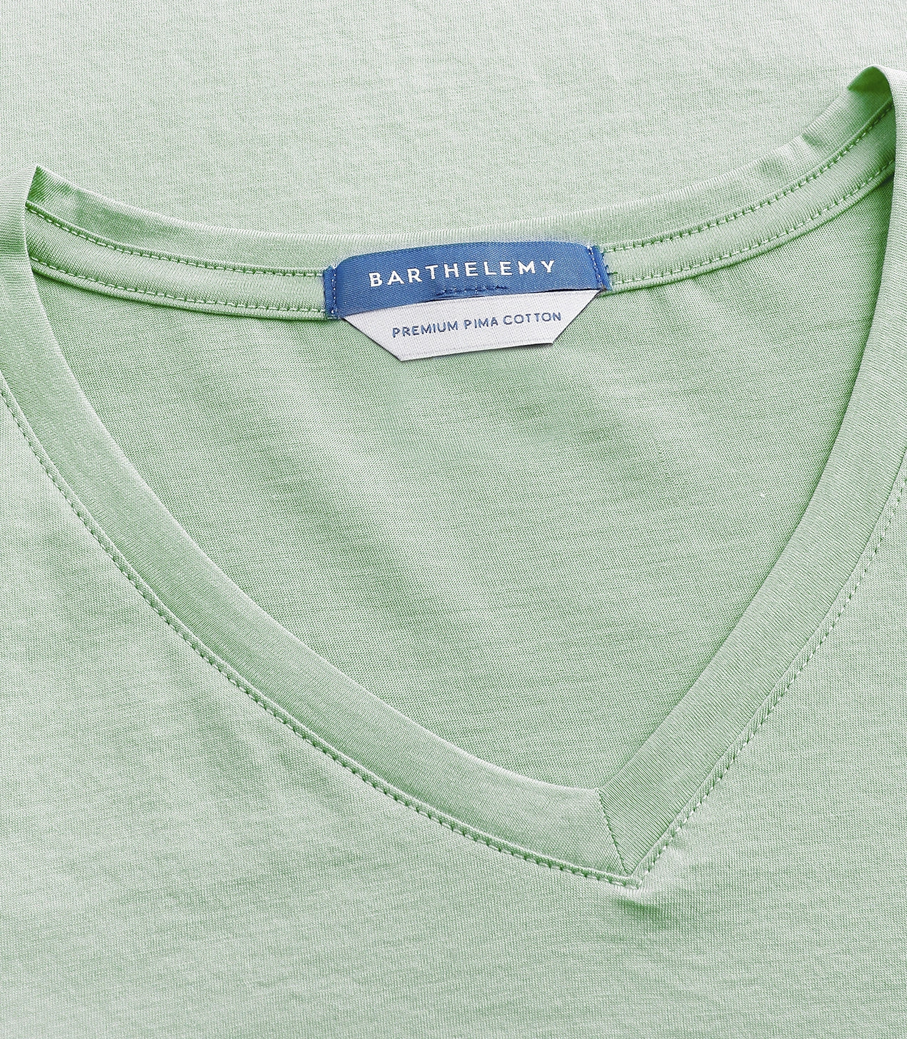 VNeck T-Shirt Pima Green - Barthelemy