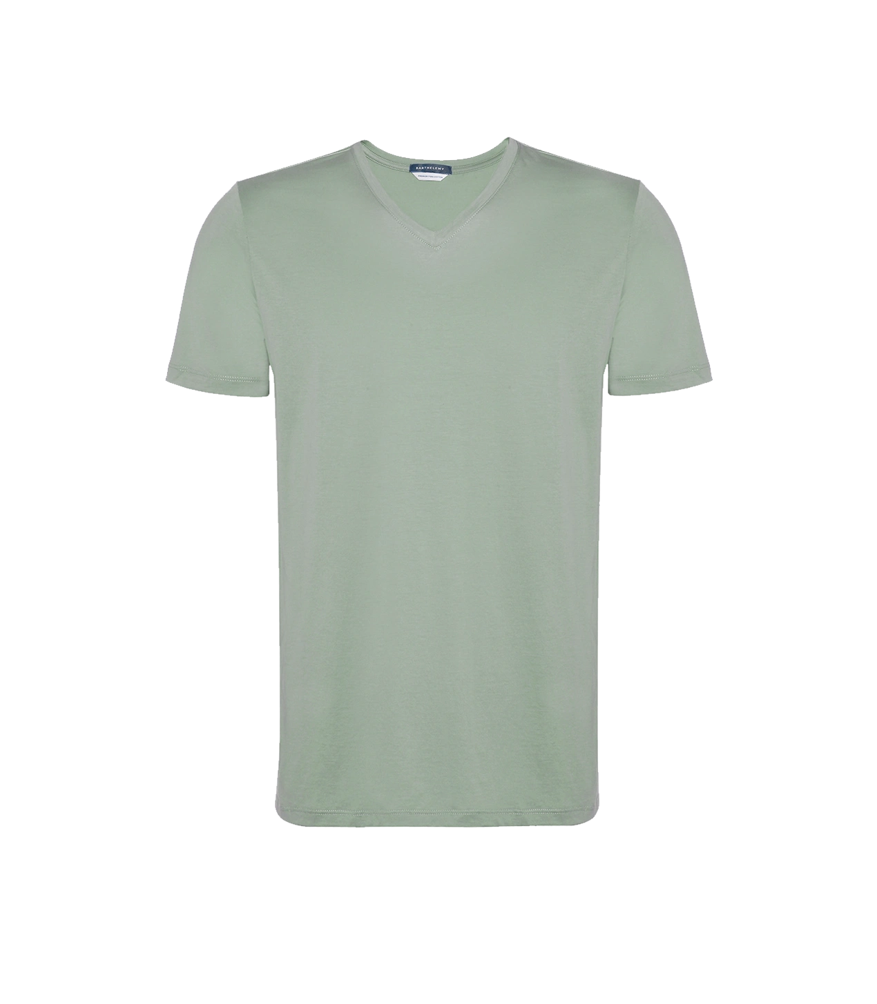 VNeck T-Shirt Pima Green - Barthelemy