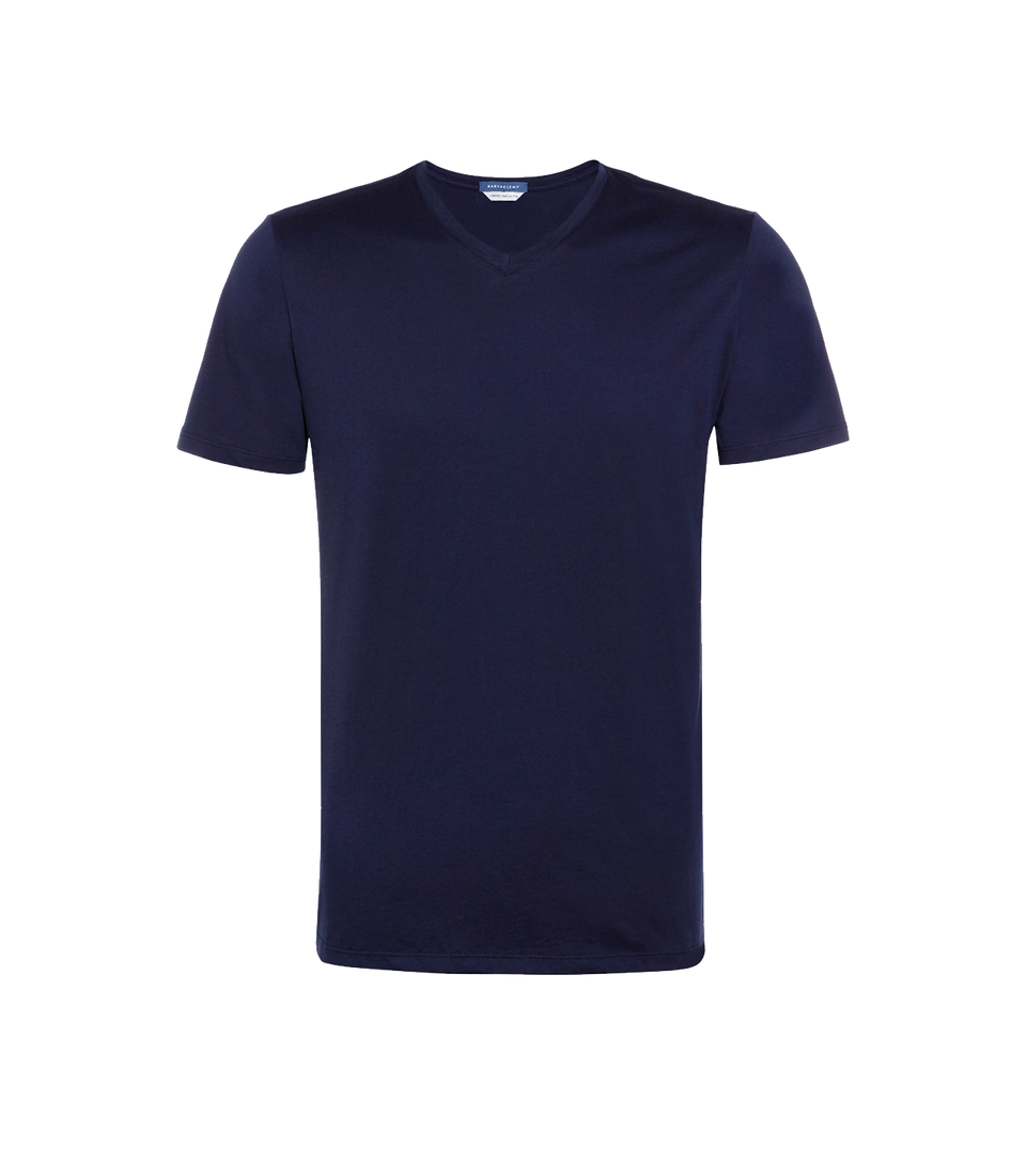 VNeck T-Shirt Pima Navy - Barthelemy