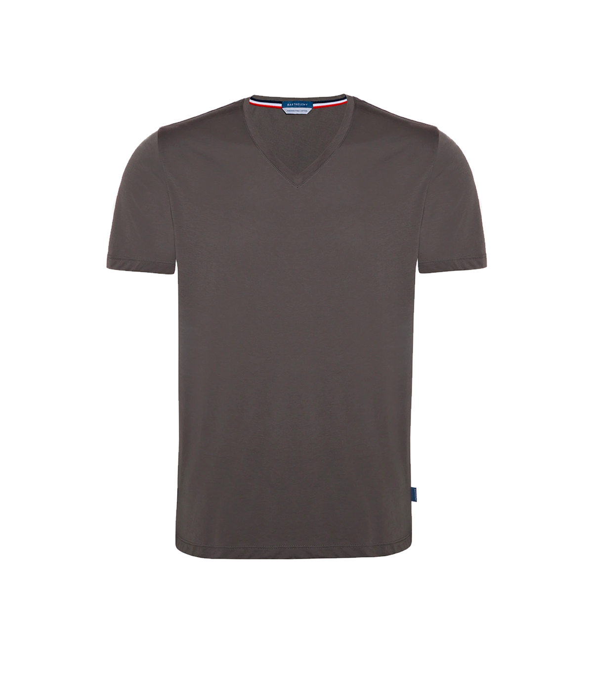 VNeck T-Shirt Pima Storm Grey - Barthelemy