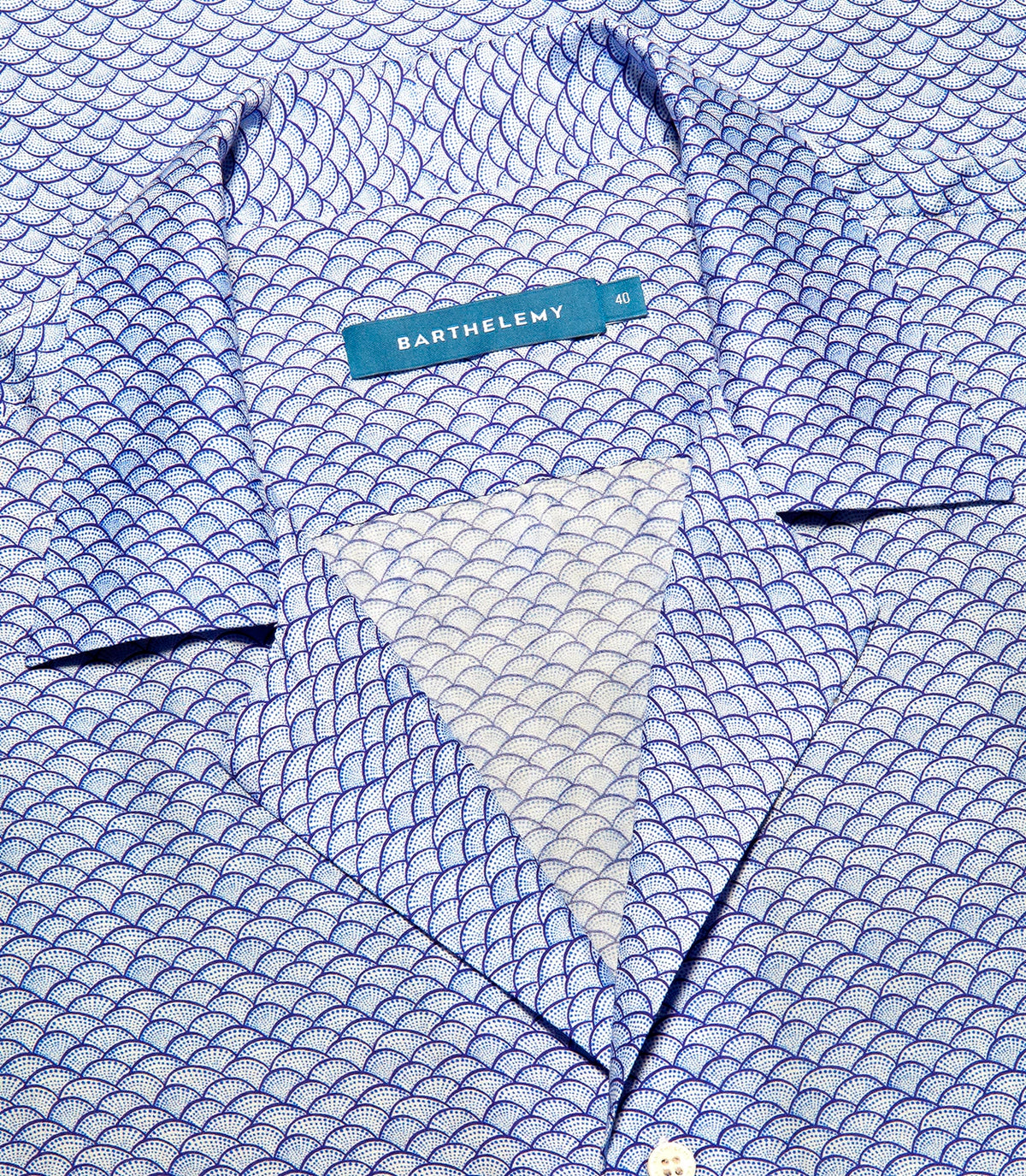 Voyage Auréa Aube White Blue | Linen Shirt | Barthelemy Resortwear