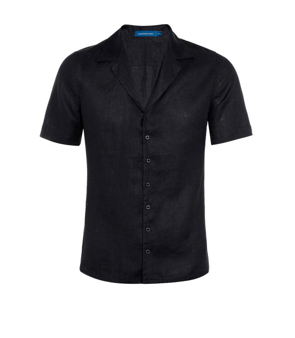 Voyage Linen Shirt Black - Barthelemy