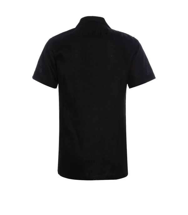 Voyage Linen Shirt Black - Barthelemy