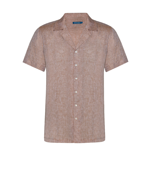 Voyage Linen Shirt Camel | Linen Shirt | Barthelemy Resortwear