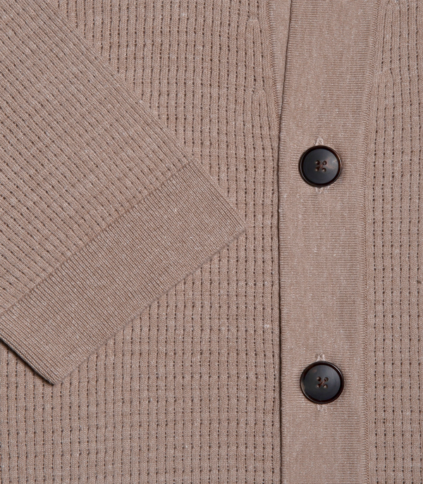 Waffle Shirt Camel - Barthelemy