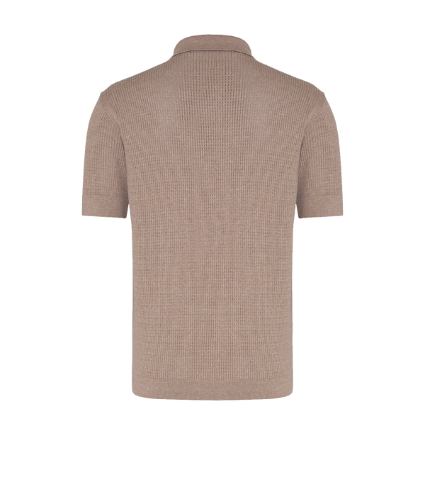 Waffle Shirt Camel - Barthelemy