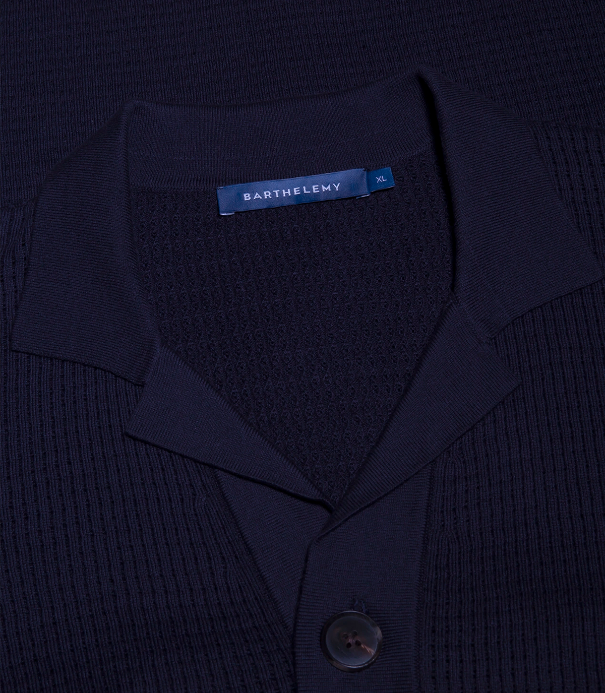 Waffle Shirt Dark Blue - Barthelemy