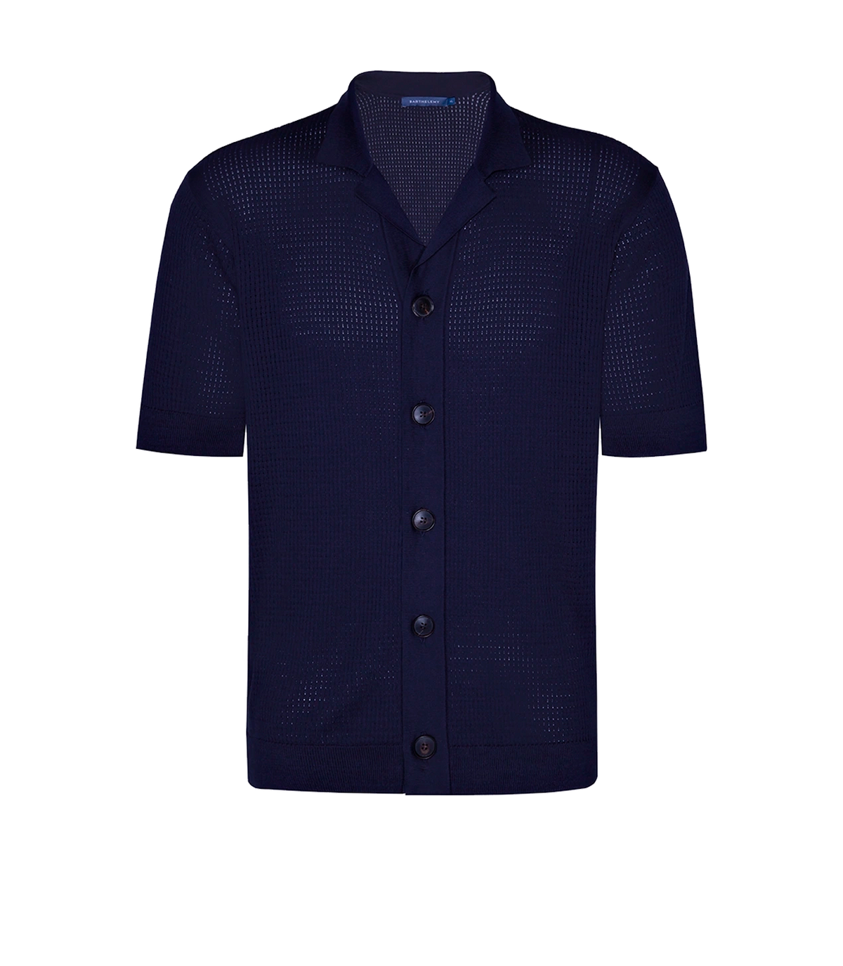 Waffle Shirt Dark Blue | Polo | Barthelemy Resortwear