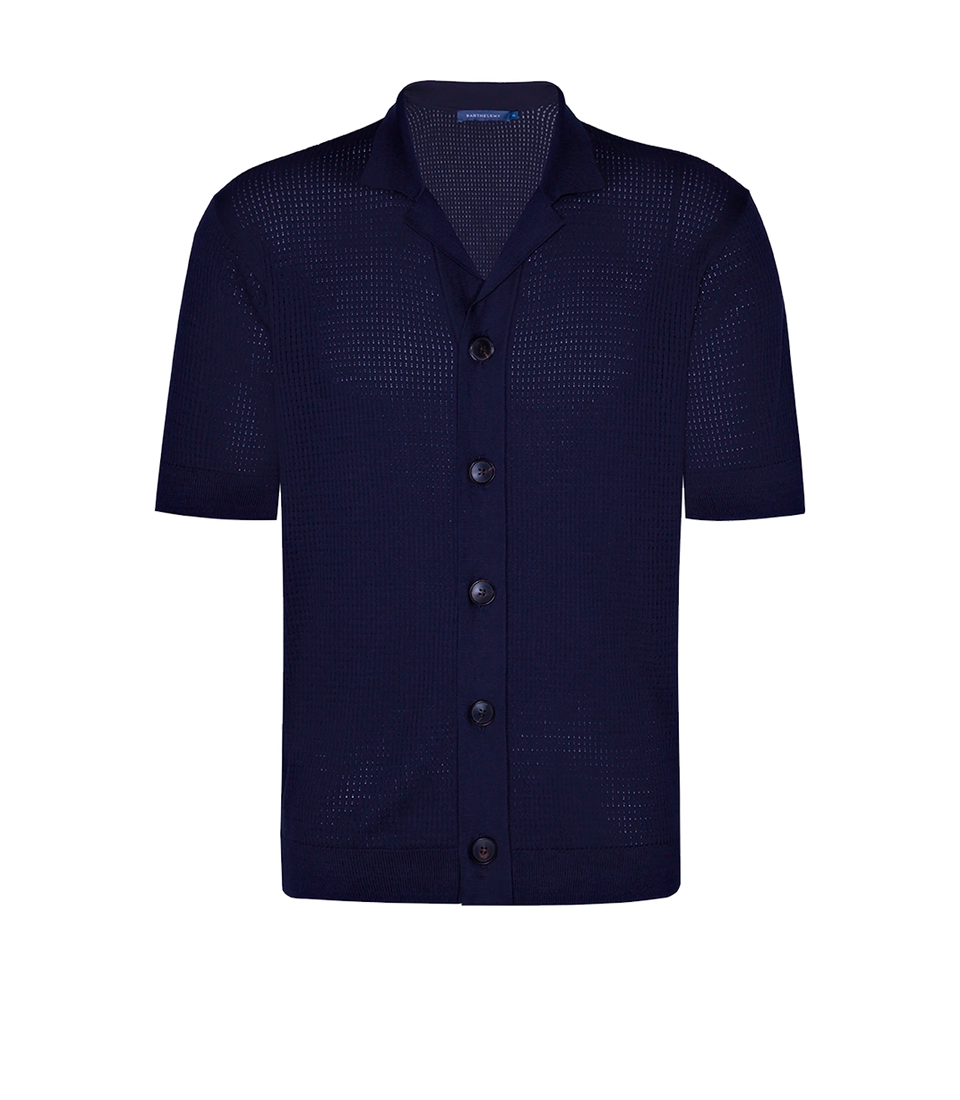 Waffle Shirt Dark Blue