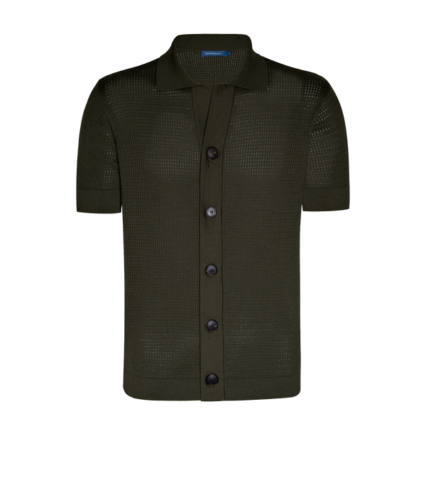 Waffle Shirt Forest Green