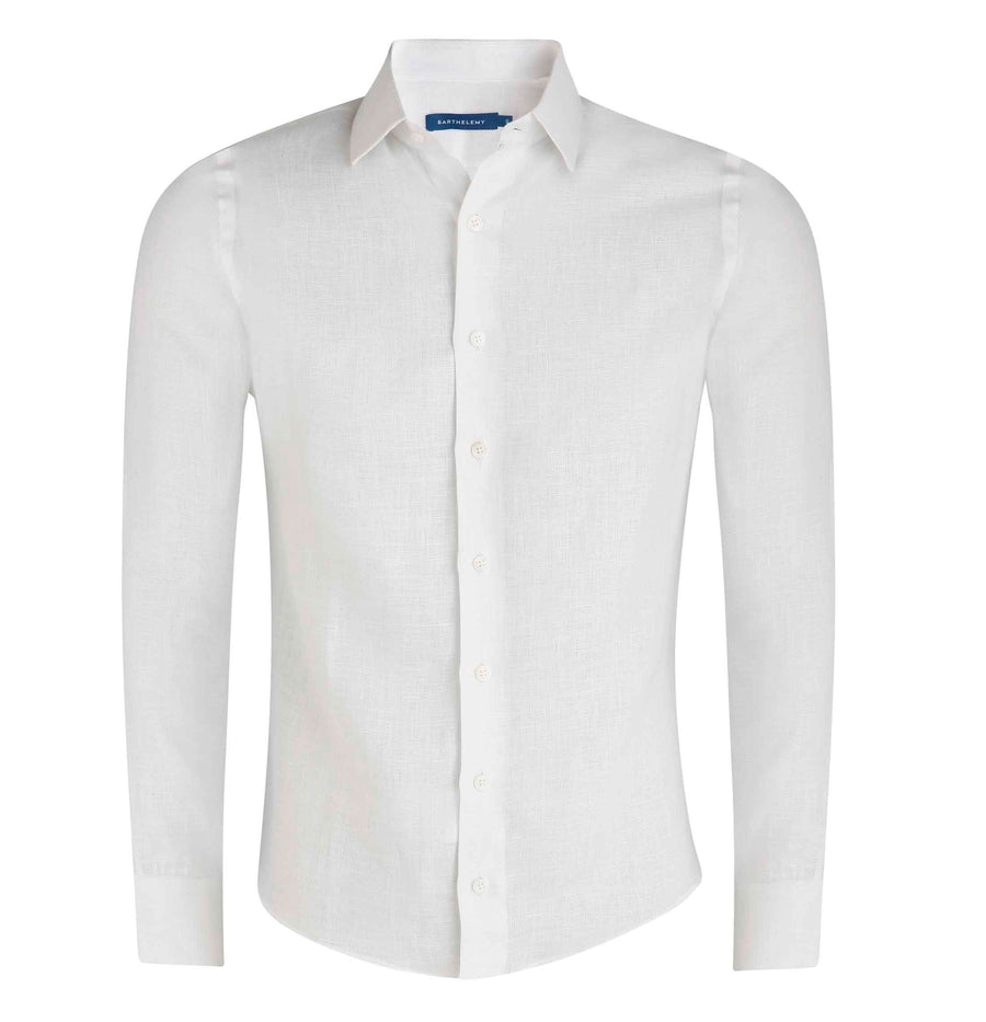 Linen Shirt White - Barthelemy