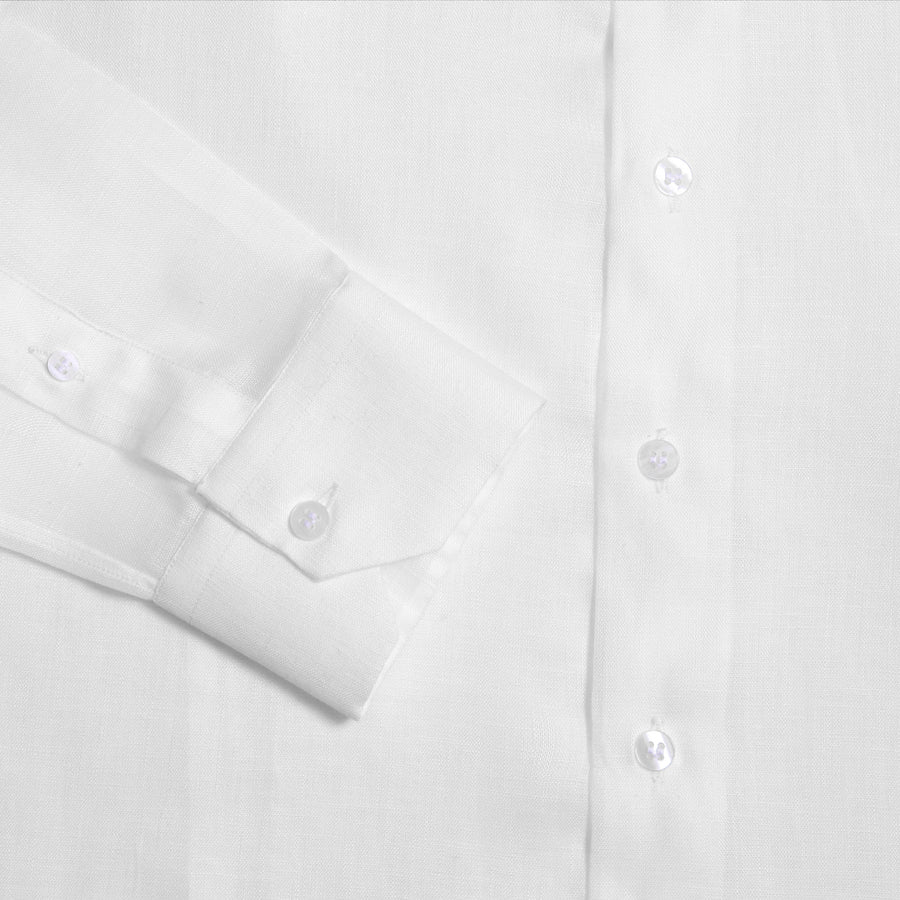 Linen Shirt White - Barthelemy