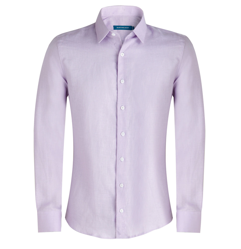 Linen Shirt Lavender - Barthelemy